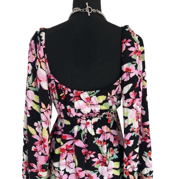 ROXY ~ Women’s Hawaiian Floral Dress or Cover-Up Elastic Stretch size M - Picture 4 of 9